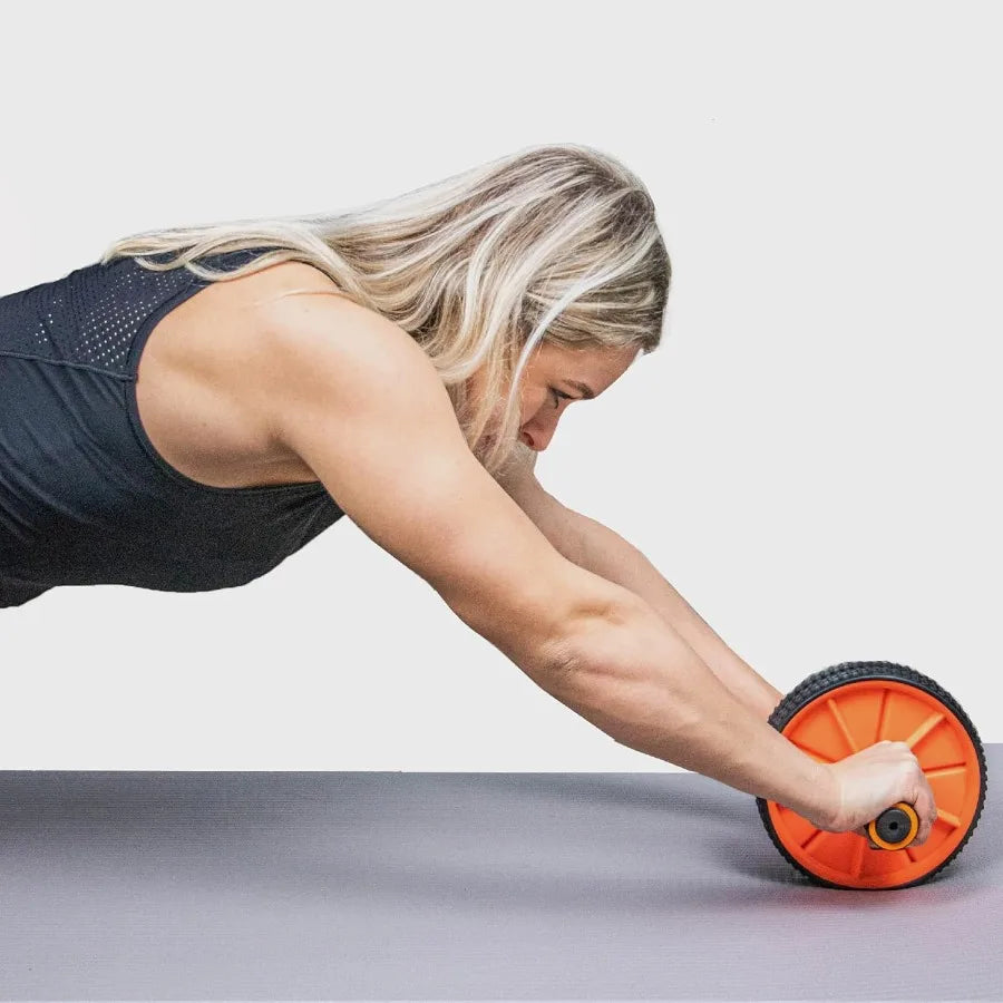 Abs Exercise Roller Abdominal Training Wheel for Core Strength Building Fitness Workout Tool in Black