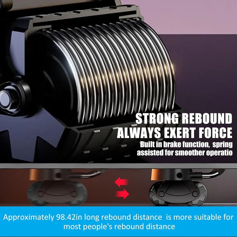 Ab Roller for Abdominal Exercise Machine with Automatic Rebound Dolly Core Strengthening Trainer Fitness Belly Training Equipme